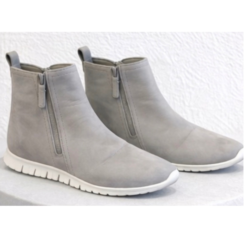 Cole Haan Zerogrand Waterproof Gray‎ Nubuck Leather Ankle Boots W15262 Womens 9B